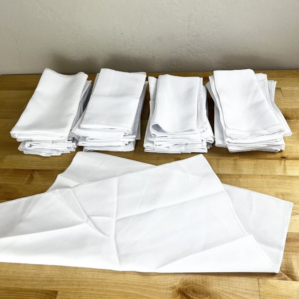 38 White Cloth Table Napkins